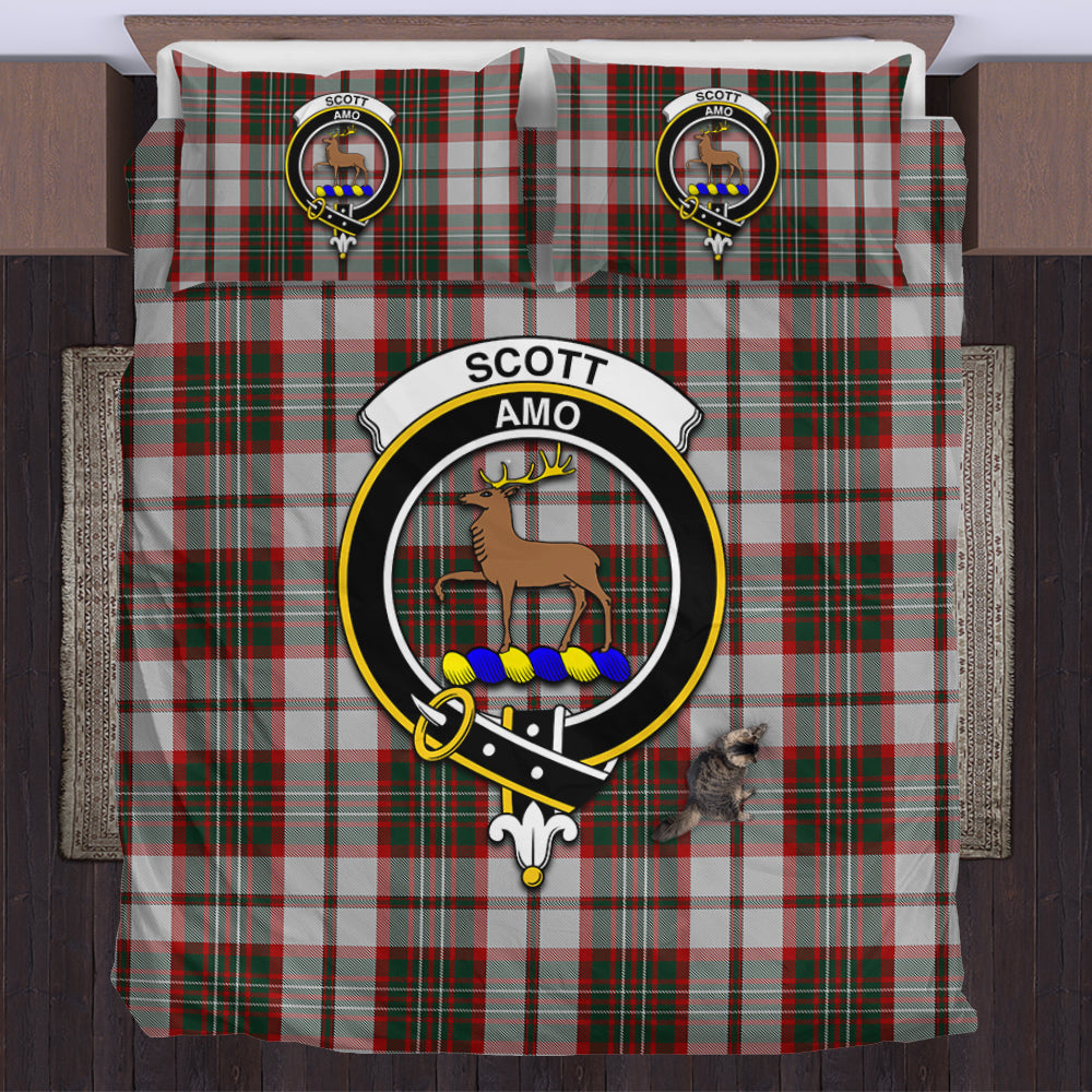 Scott Dress Tartan Bedding Set with Family Crest US Bedding Set - Tartan Vibes Clothing