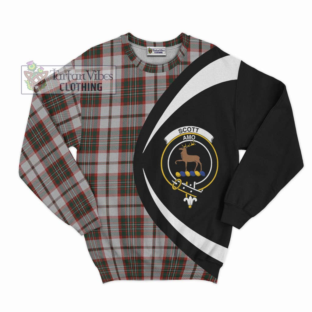 Scott Dress Tartan Sweatshirt with Family Crest Circle Style Unisex - Tartan Vibes Clothing