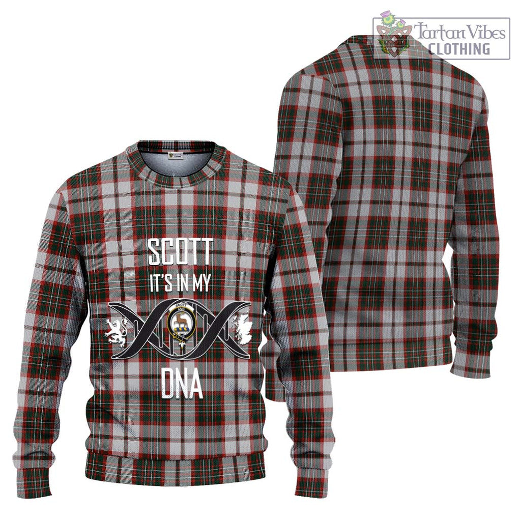 Scott Dress Tartan Knitted Sweater with Family Crest DNA In Me Style Unisex - Tartanvibesclothing Shop