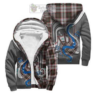 Scott Dress Tartan Sherpa Hoodie with Epic Bagpipe Style