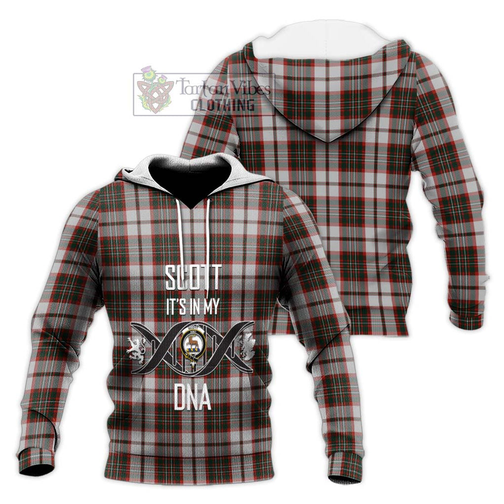 Scott Dress Tartan Knitted Hoodie with Family Crest DNA In Me Style Unisex Knitted Pullover Hoodie - Tartanvibesclothing Shop