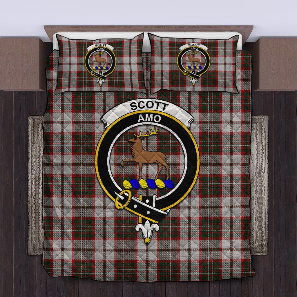 Scott Dress Tartan Quilt Bed Set with Family Crest Twin - Tartan Vibes Clothing