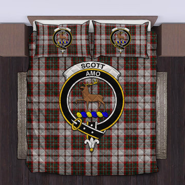 Scott Dress Tartan Quilt Bed Set with Family Crest