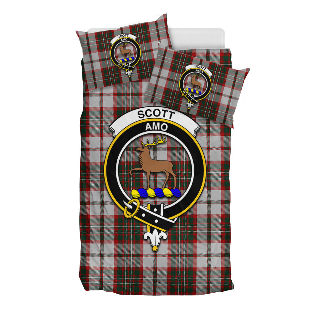 scott-dress-tartan-bedding-set-with-family-crest