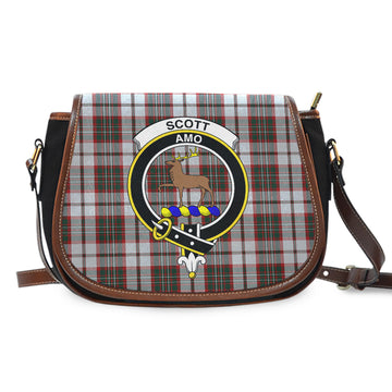 Scott Dress Tartan Saddle Bag with Family Crest