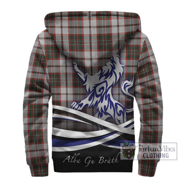 Scott Dress Tartan Sherpa Hoodie with Alba Gu Brath Regal Lion Emblem