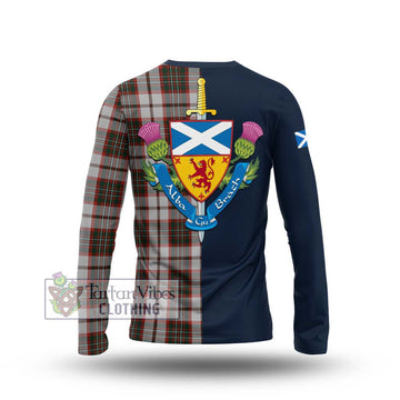 Scott Dress Tartan Long Sleeve T-Shirt Alba with Scottish Lion Royal Arm Half Style