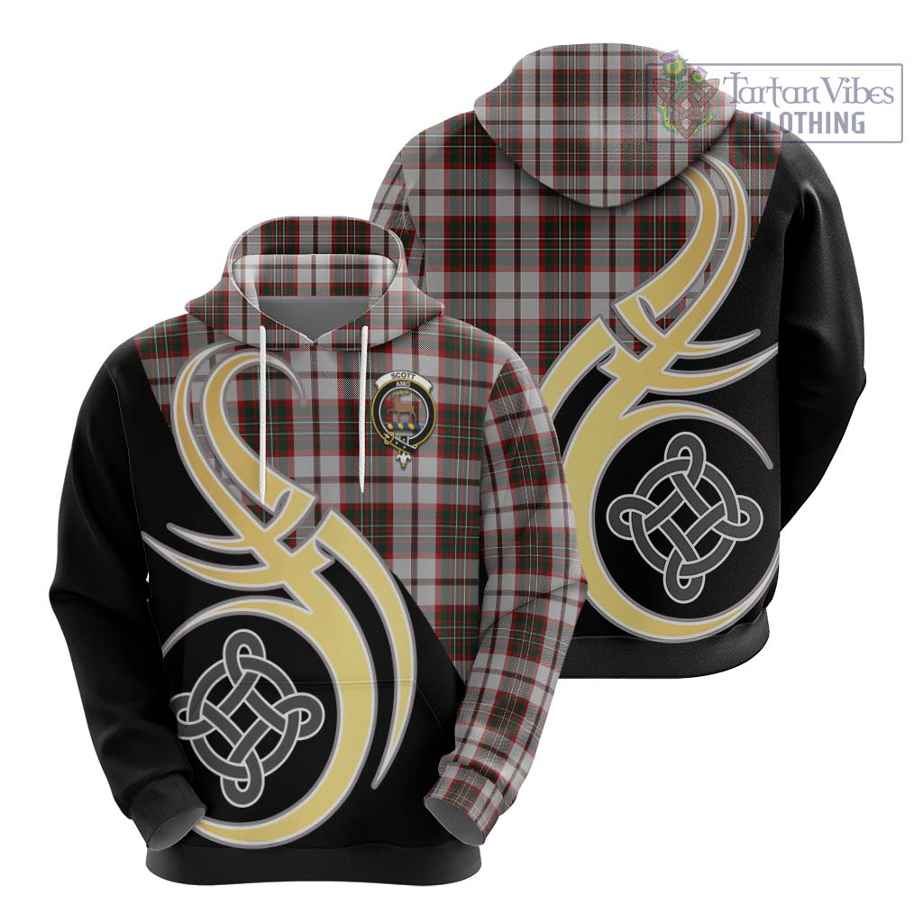 Scott Dress Tartan Hoodie with Family Crest and Celtic Symbol Style - Tartan Vibes Clothing