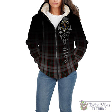 Scott Dress Tartan Sherpa Hoodie Featuring Alba Gu Brath Family Crest Celtic Inspired