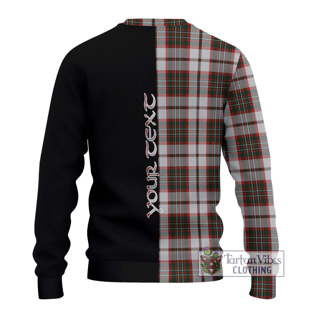 Scott Dress Tartan Knitted Sweater with Family Crest and Half Of Me Style - Tartanvibesclothing Shop