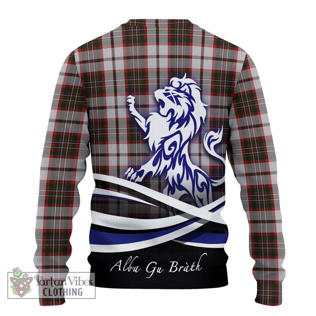 Scott Dress Tartan Knitted Sweater with Alba Gu Brath Regal Lion Emblem - Tartanvibesclothing Shop