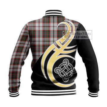 Scott Dress Tartan Baseball Jacket with Family Crest and Celtic Symbol Style