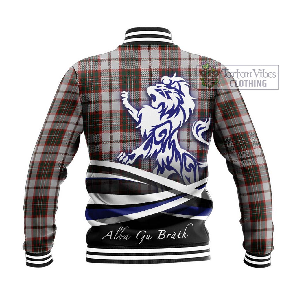 Scott Dress Tartan Baseball Jacket with Alba Gu Brath Regal Lion Emblem - Tartanvibesclothing Shop