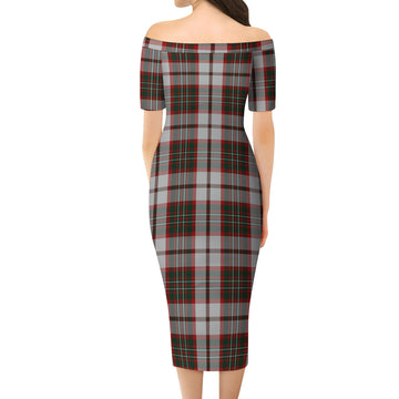 Scott Dress Tartan Off Shoulder Lady Dress