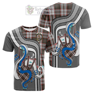 Scott Dress Tartan Cotton T-shirt with Epic Bagpipe Style