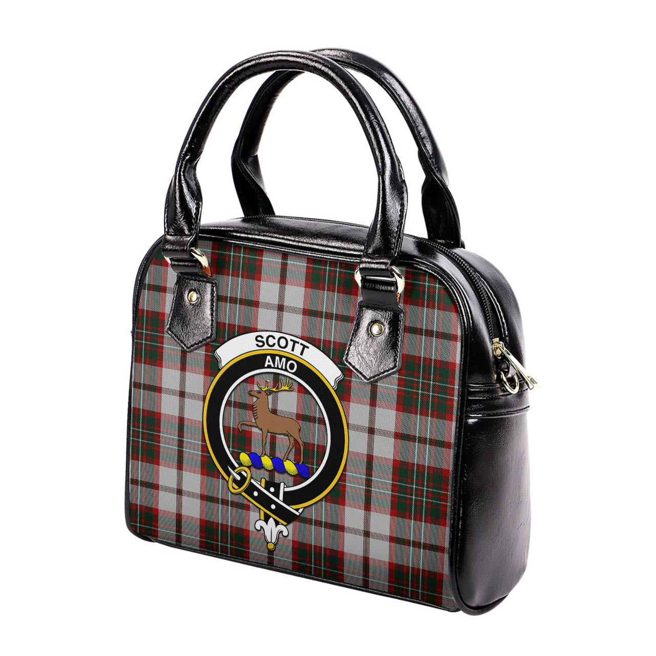 Scott Dress Tartan Shoulder Handbags with Family Crest - Tartanvibesclothing