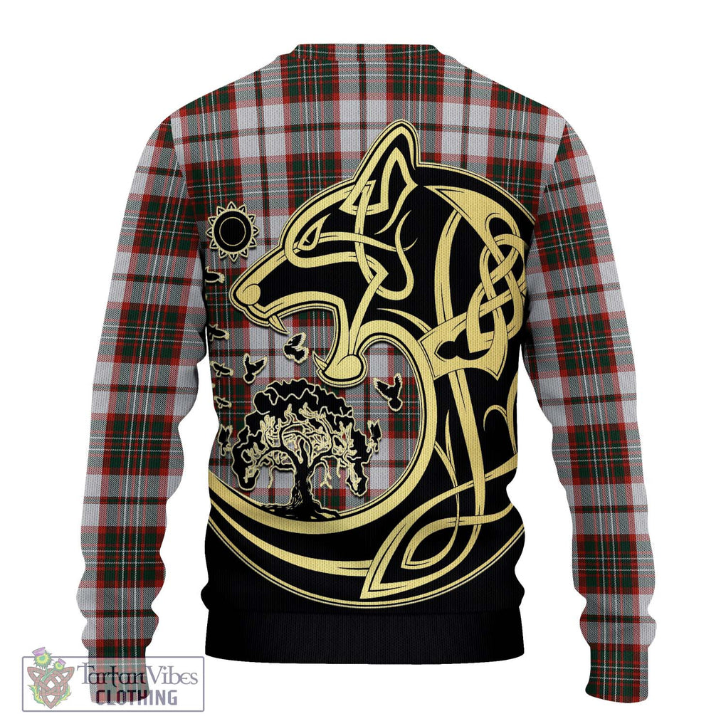 Scott Dress Tartan Knitted Sweater with Family Crest Celtic Wolf Style - Tartan Vibes Clothing