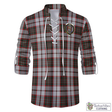 Scott Dress Tartan Men's Scottish Traditional Jacobite Ghillie Kilt Shirt with Family Crest