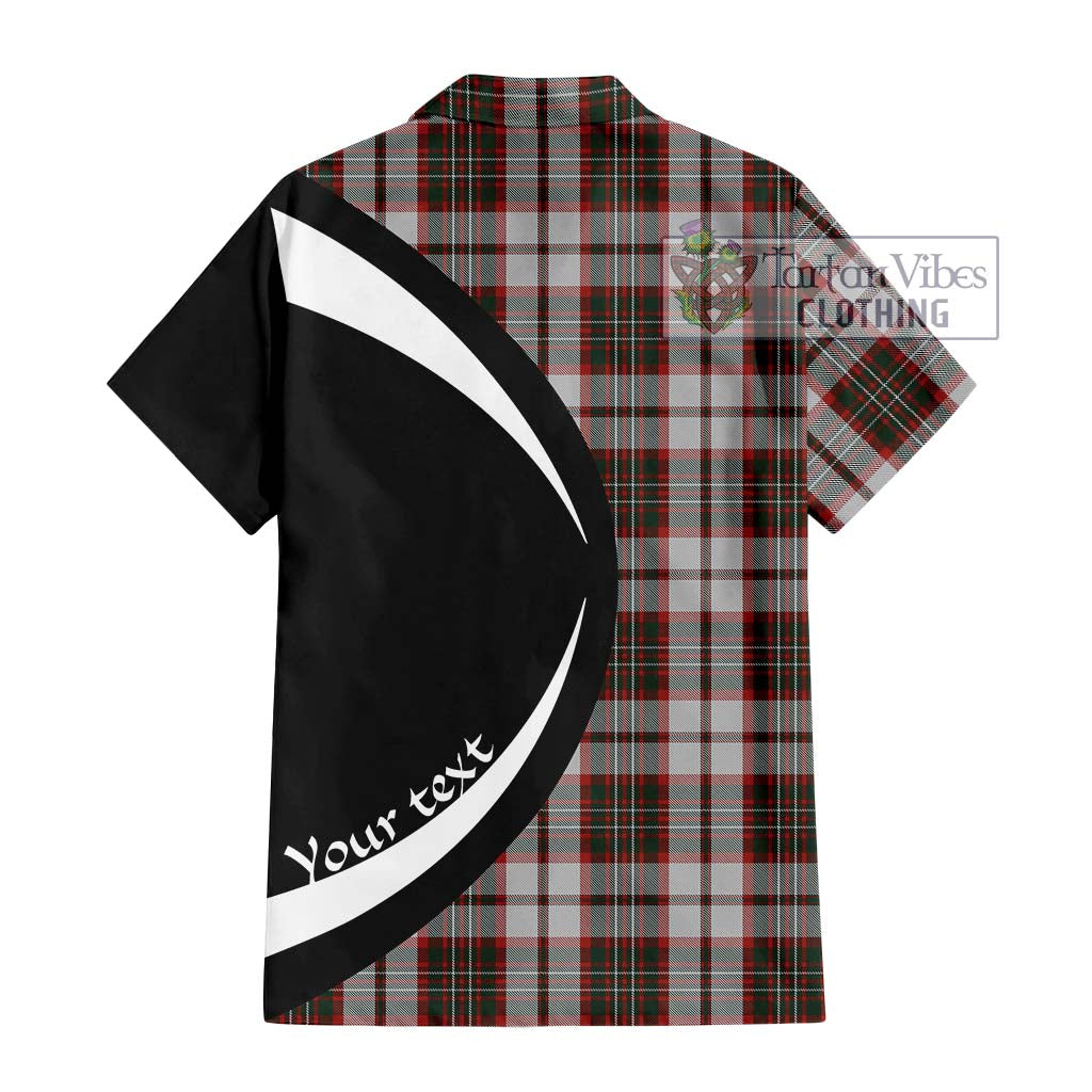 Scott Dress Tartan Short Sleeve Button Up with Family Crest Circle Style - Tartan Vibes Clothing