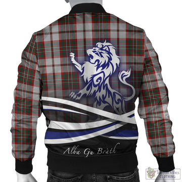 Scott Dress Tartan Bomber Jacket with Alba Gu Brath Regal Lion Emblem