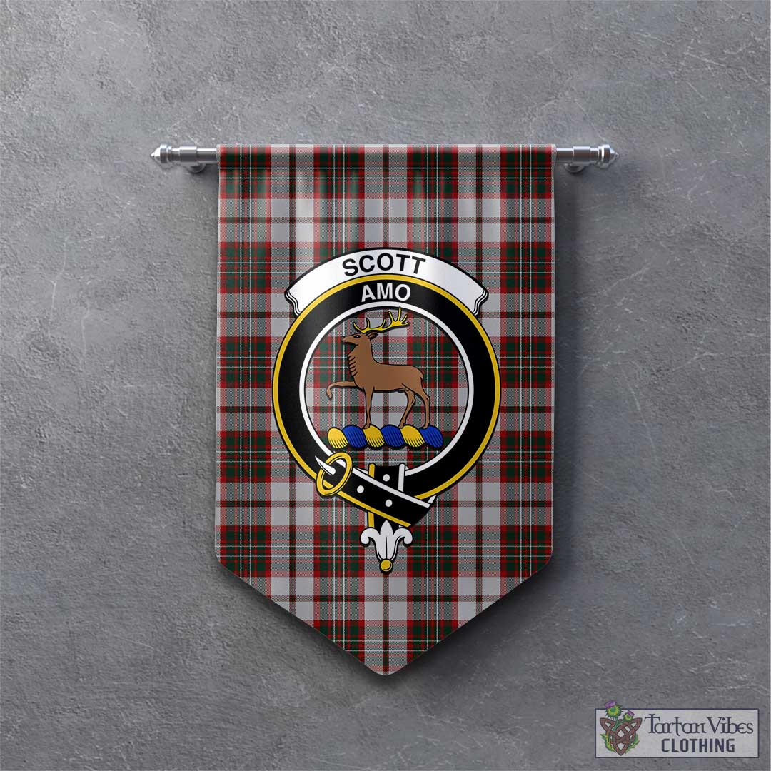 Tartan Vibes Clothing Scott Dress Tartan Gonfalon, Tartan Banner with Family Crest