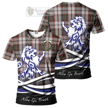 Scott Dress Tartan Cotton T-shirt with Alba Gu Brath Regal Lion Emblem