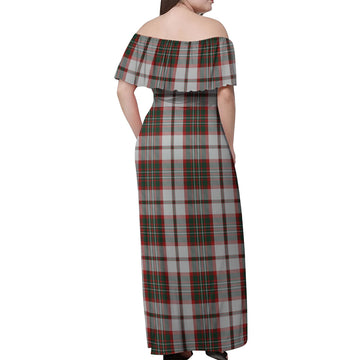 Scott Dress Tartan Off Shoulder Long Dress