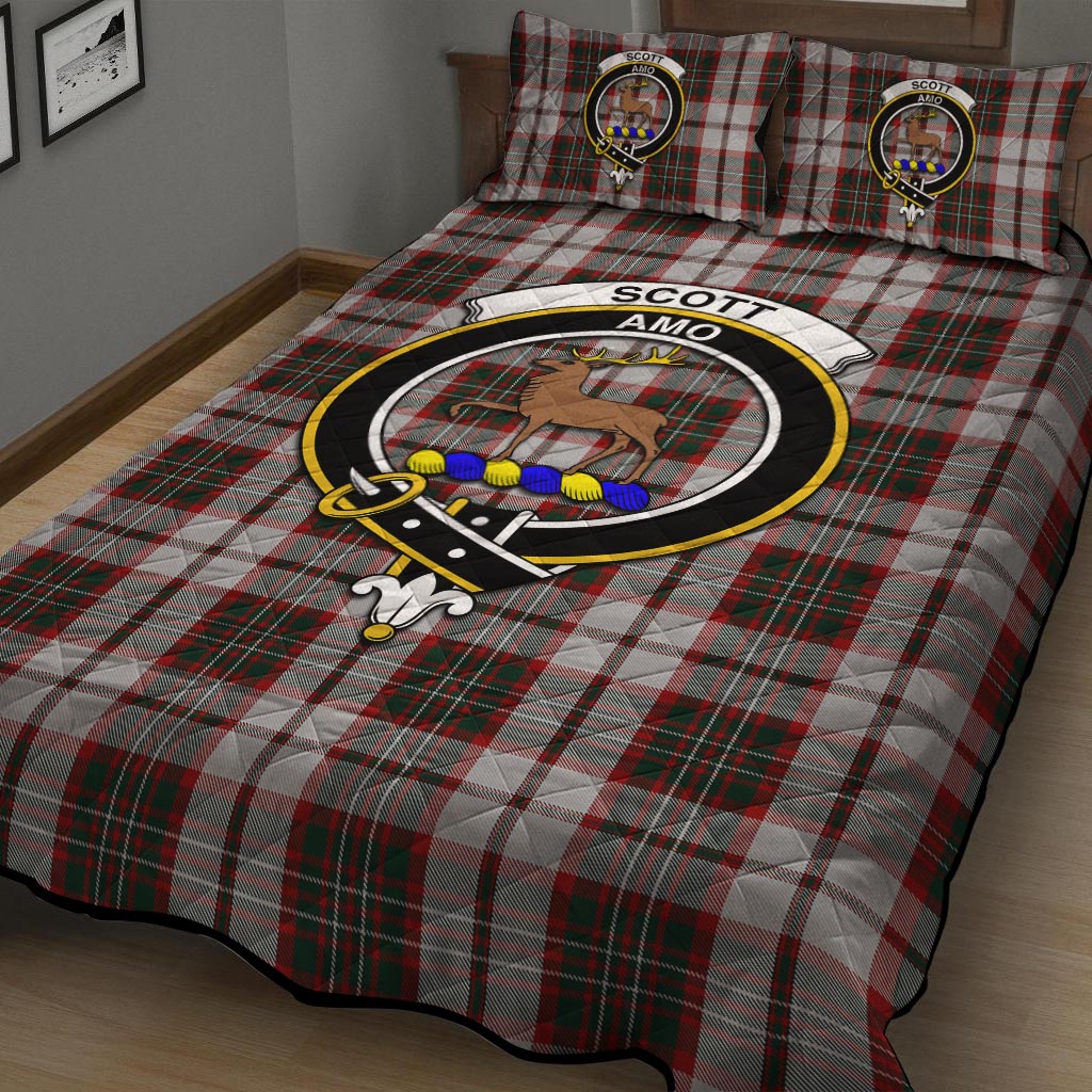 Scott Dress Tartan Quilt Bed Set with Family Crest - Tartan Vibes Clothing