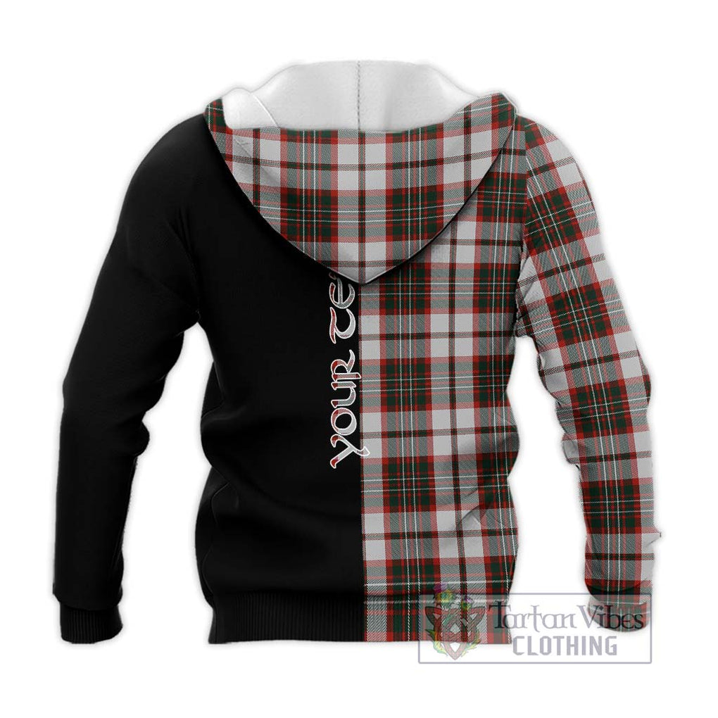 Scott Dress Tartan Knitted Hoodie with Family Crest and Half Of Me Style - Tartanvibesclothing Shop