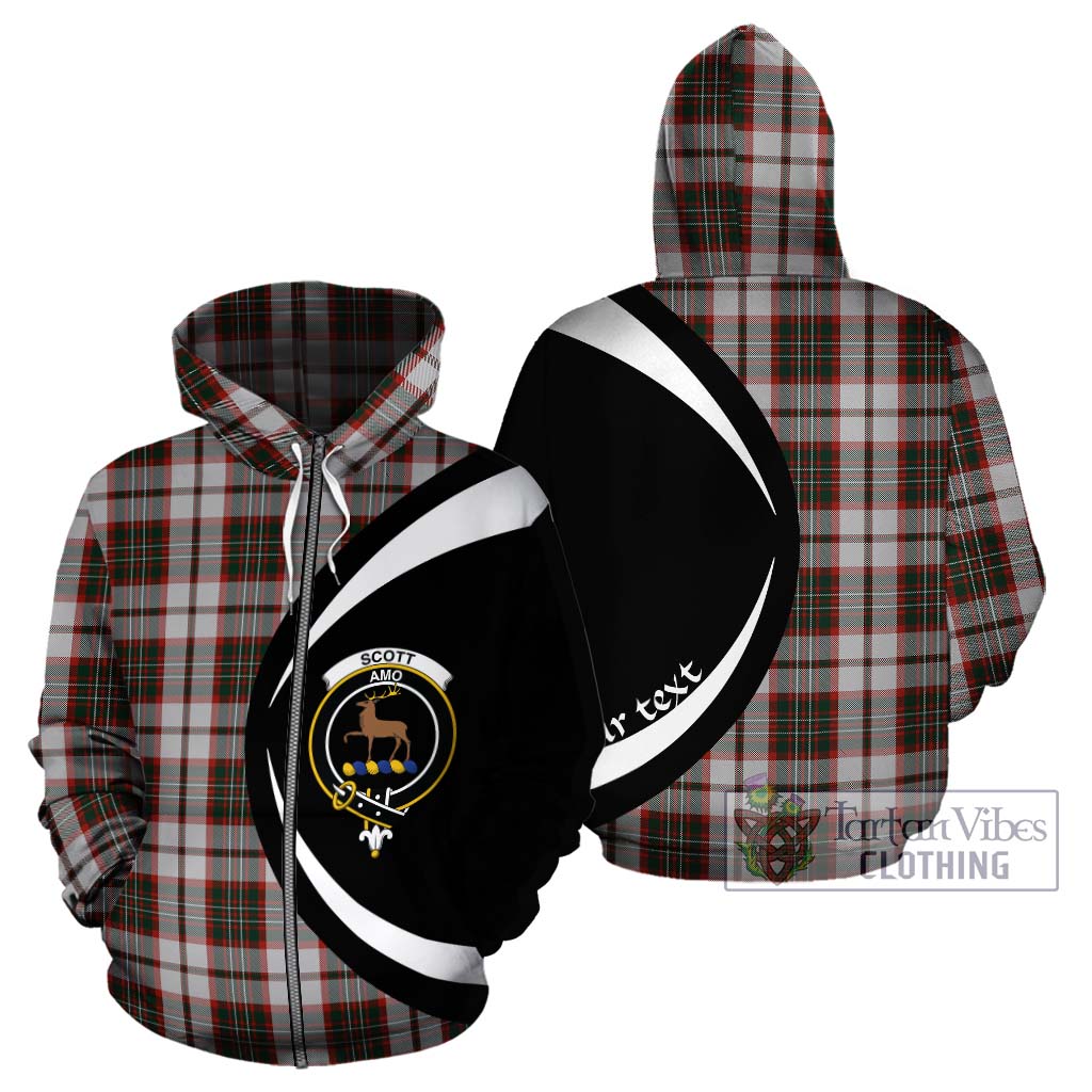 Scott Dress Tartan Hoodie with Family Crest Circle Style - Tartan Vibes Clothing