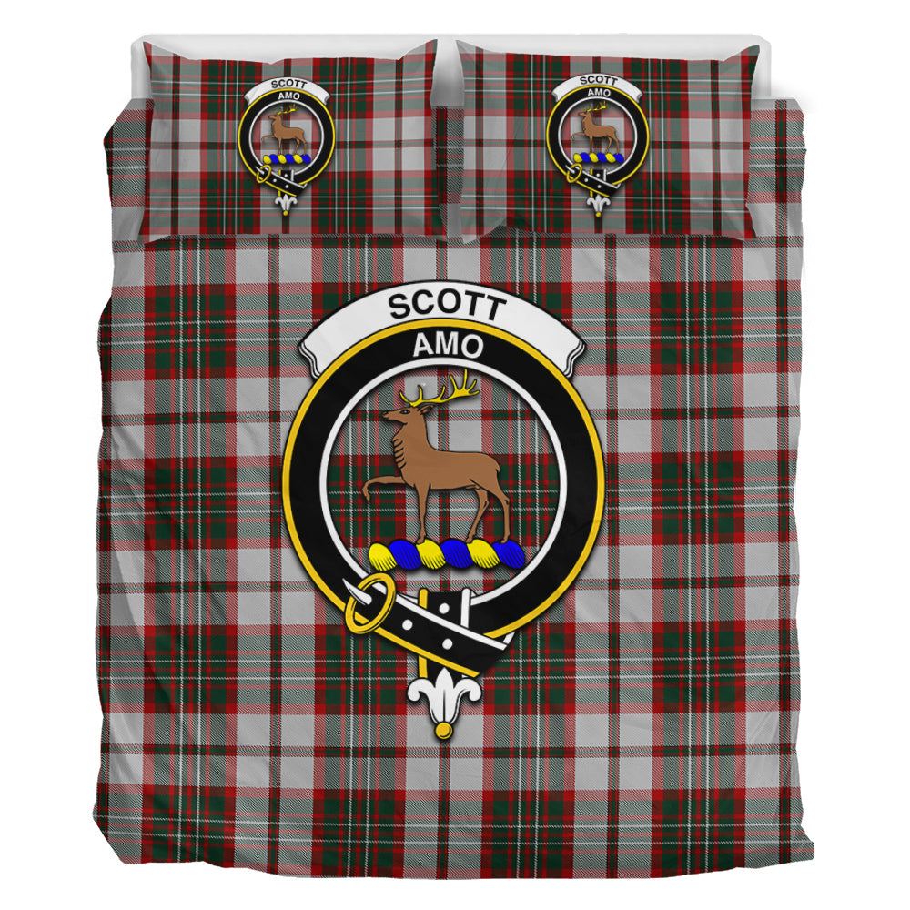 Scott Dress Tartan Bedding Set with Family Crest - Tartan Vibes Clothing