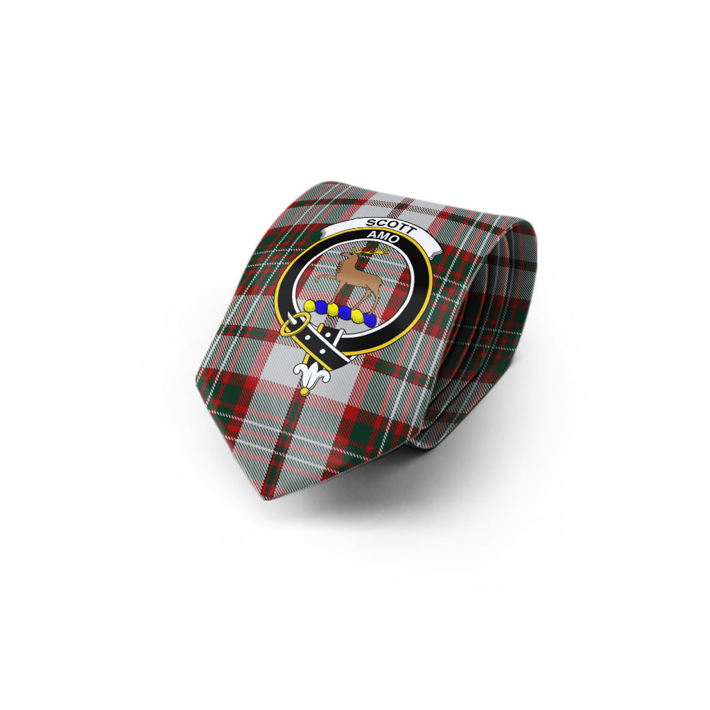 Scott Dress Tartan Classic Necktie with Family Crest - Tartan Vibes Clothing