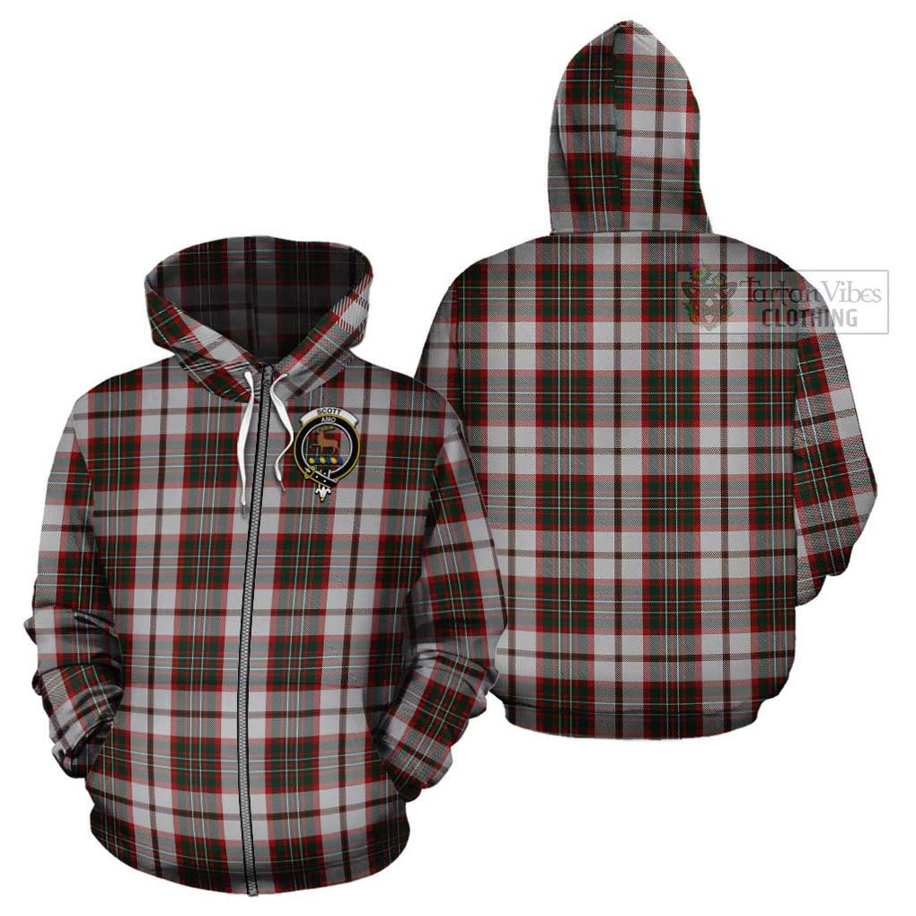 Scott Dress Tartan Cotton Hoodie with Family Crest Zip Hoodie - Tartan Vibes Clothing