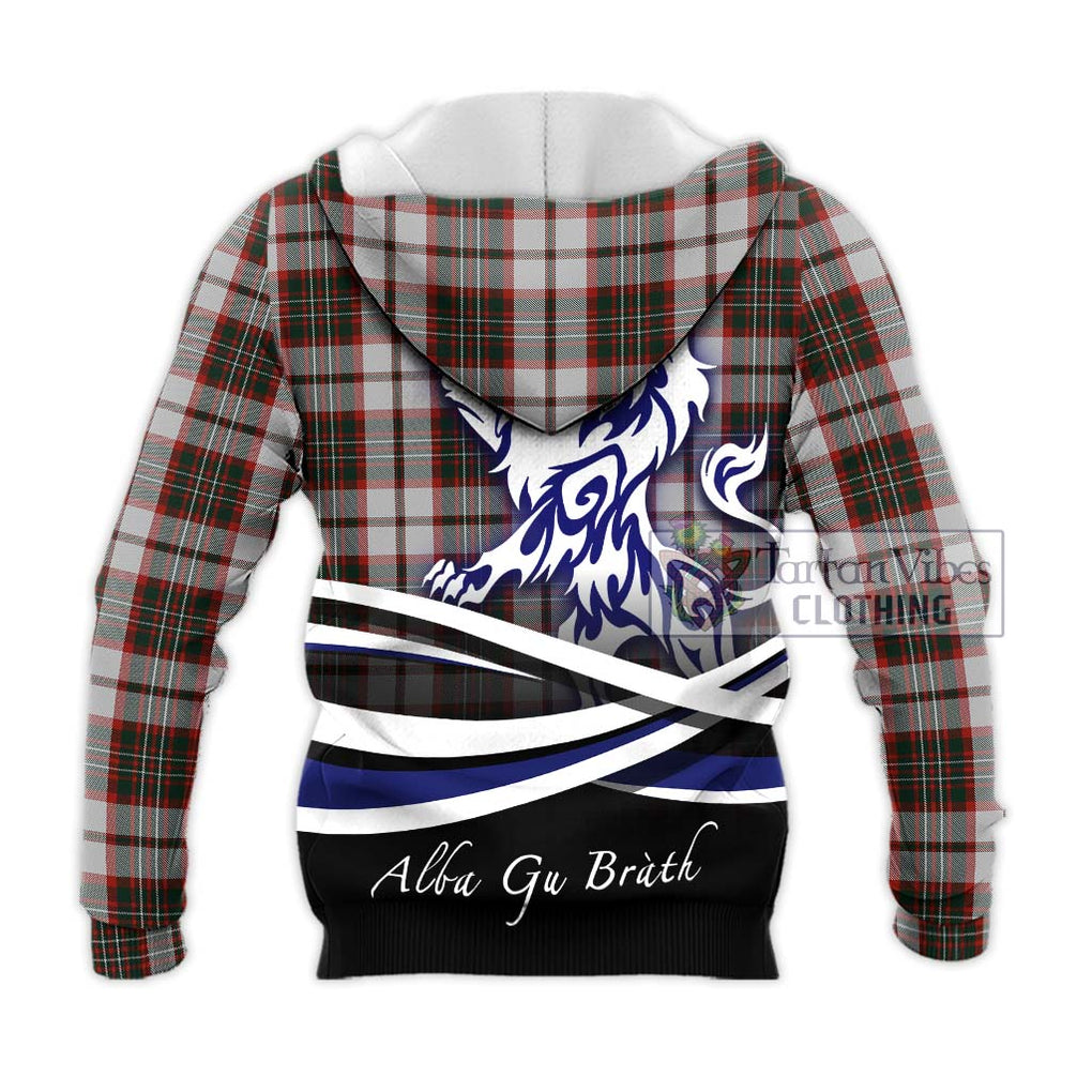 Scott Dress Tartan Knitted Hoodie with Alba Gu Brath Regal Lion Emblem - Tartanvibesclothing Shop