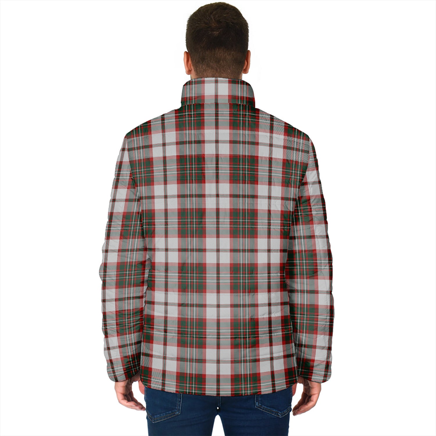 Scott Dress Tartan Padded Jacket with Family Crest - Tartan Vibes Clothing