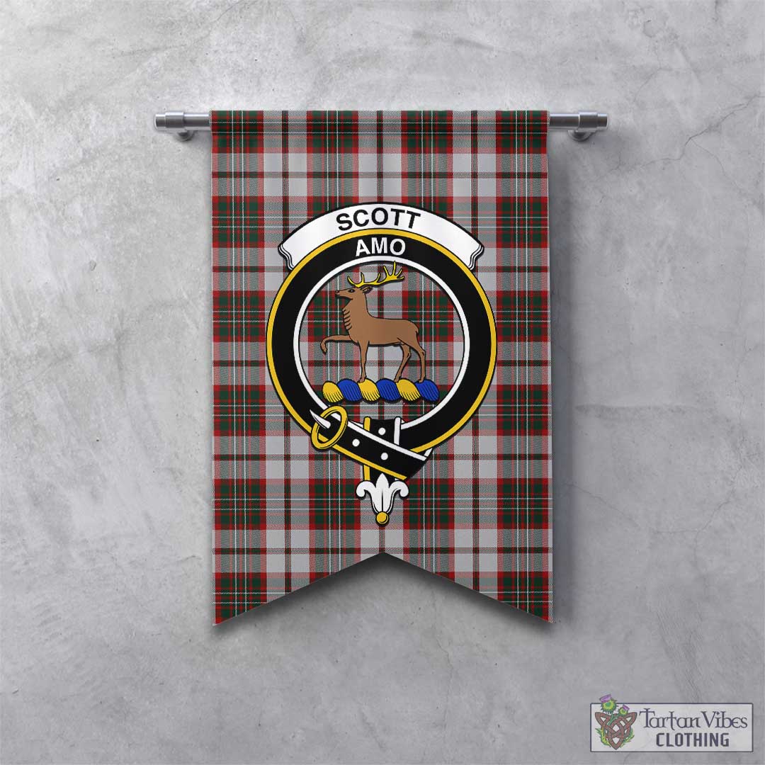 Tartan Vibes Clothing Scott Dress Tartan Gonfalon, Tartan Banner with Family Crest