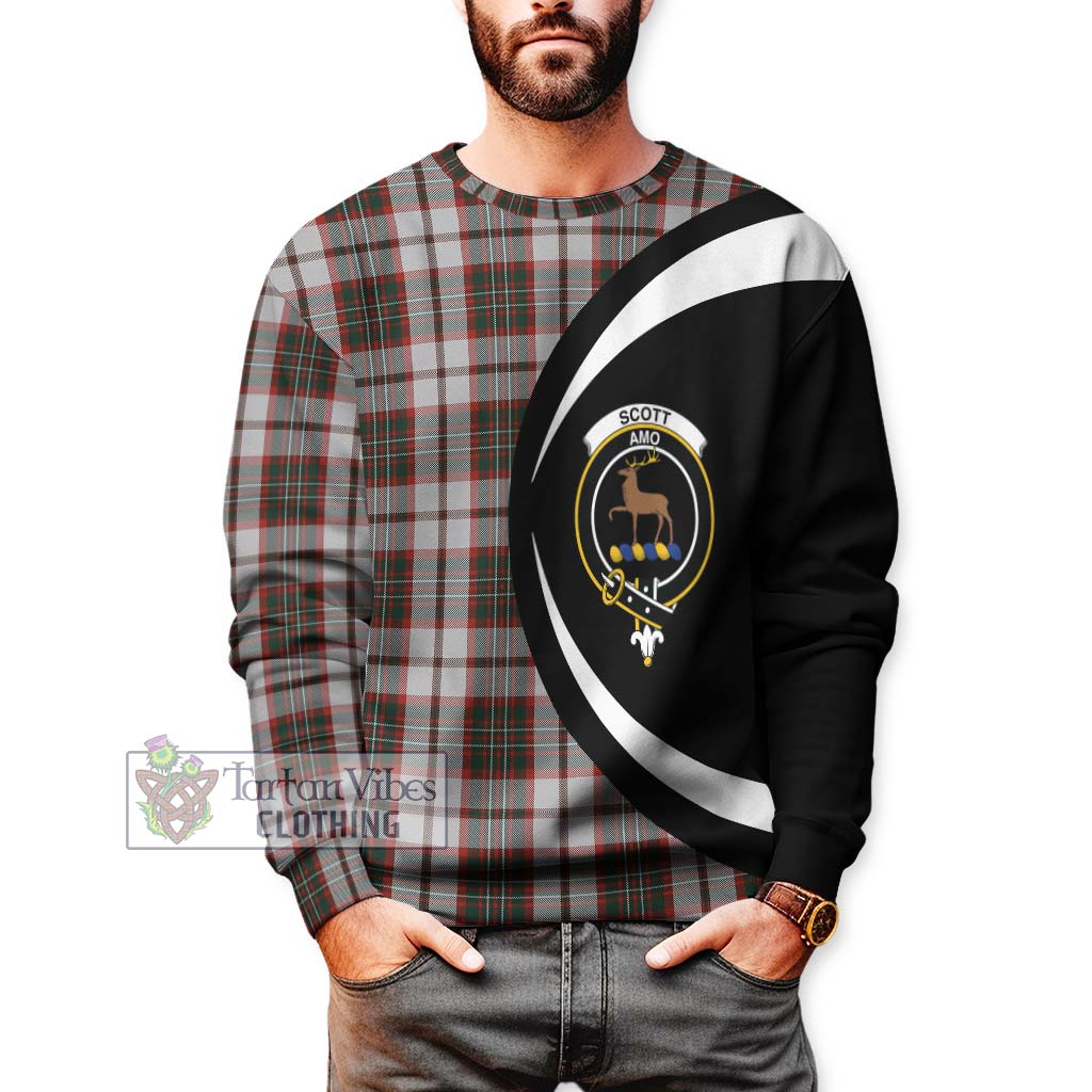 Scott Dress Tartan Sweatshirt with Family Crest Circle Style - Tartan Vibes Clothing