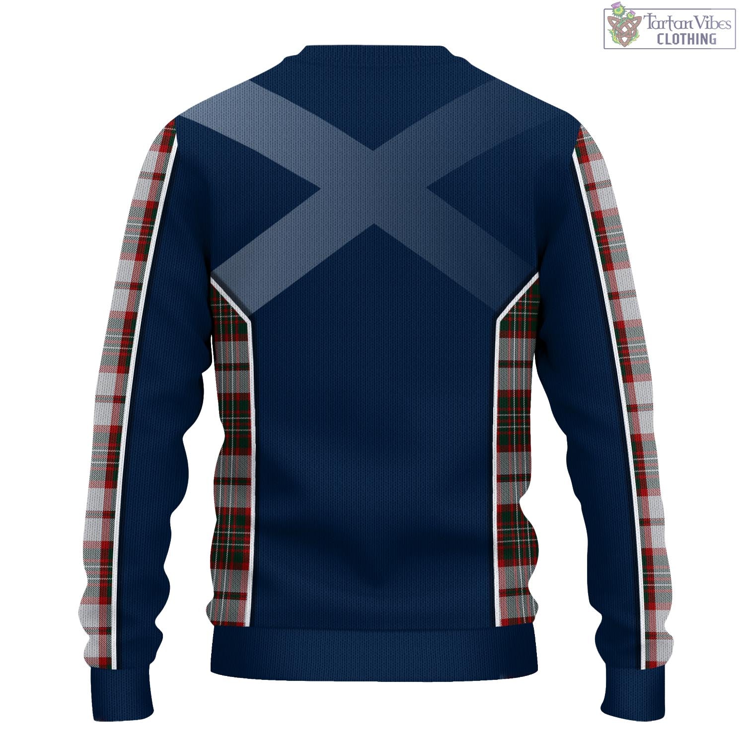 Tartan Vibes Clothing Scott Dress Tartan Knitted Sweatshirt with Family Crest and Scottish Thistle Vibes Sport Style