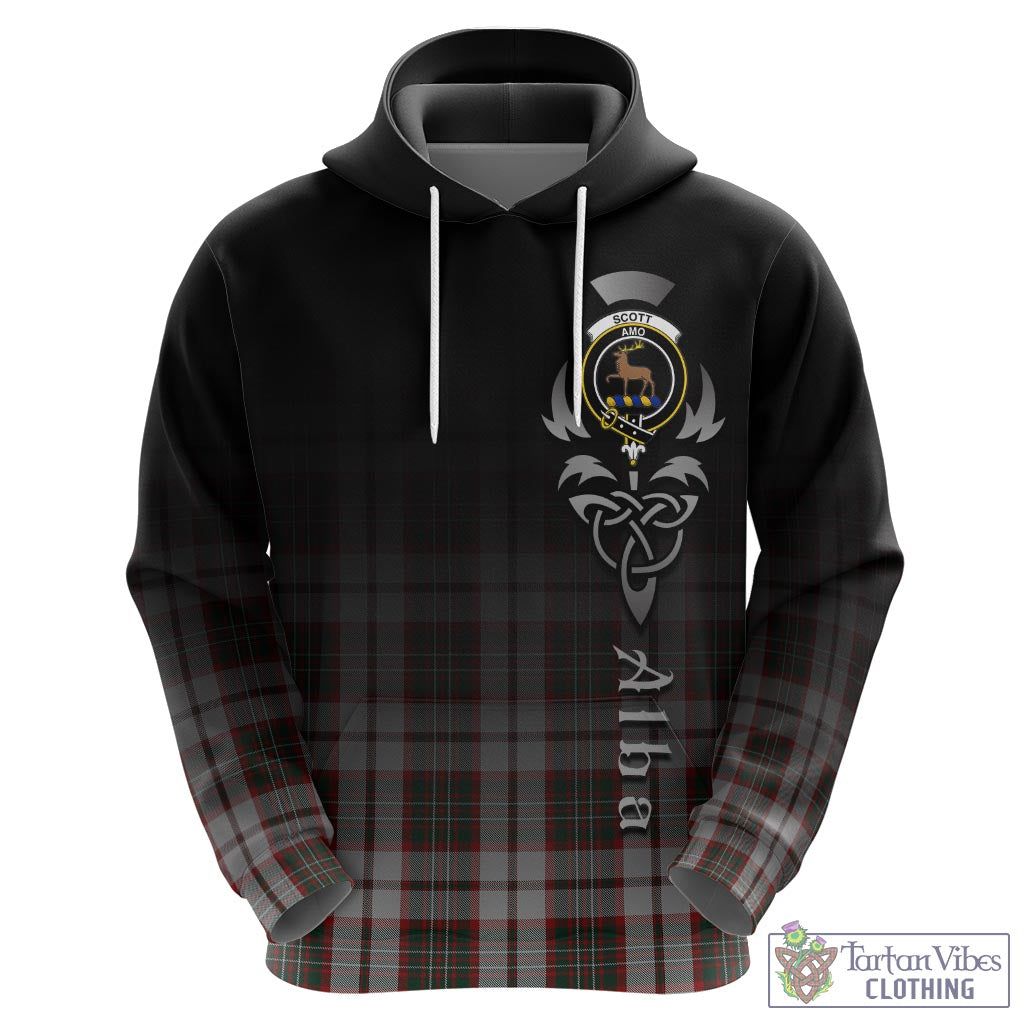 Tartan Vibes Clothing Scott Dress Tartan Hoodie Featuring Alba Gu Brath Family Crest Celtic Inspired