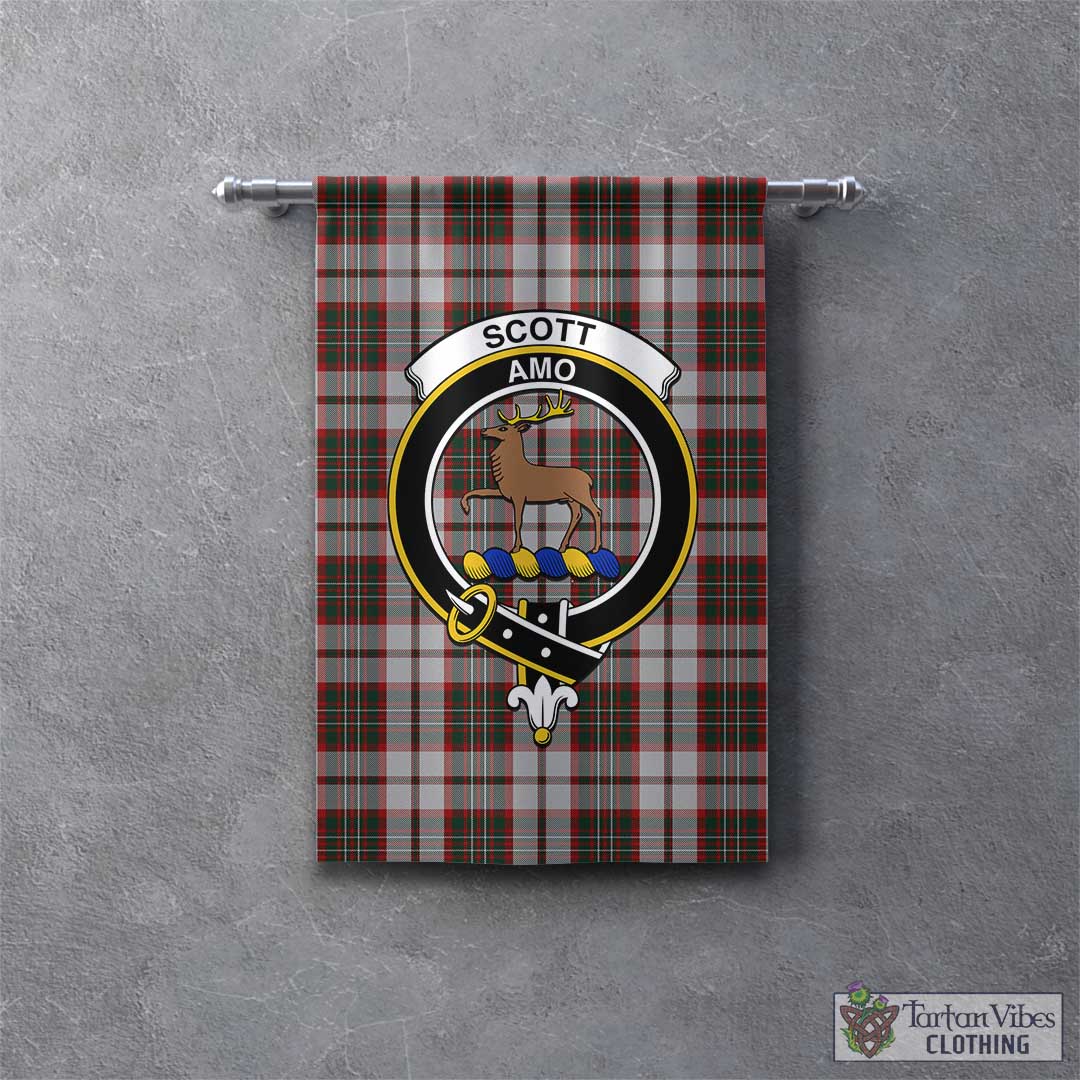 Tartan Vibes Clothing Scott Dress Tartan Gonfalon, Tartan Banner with Family Crest