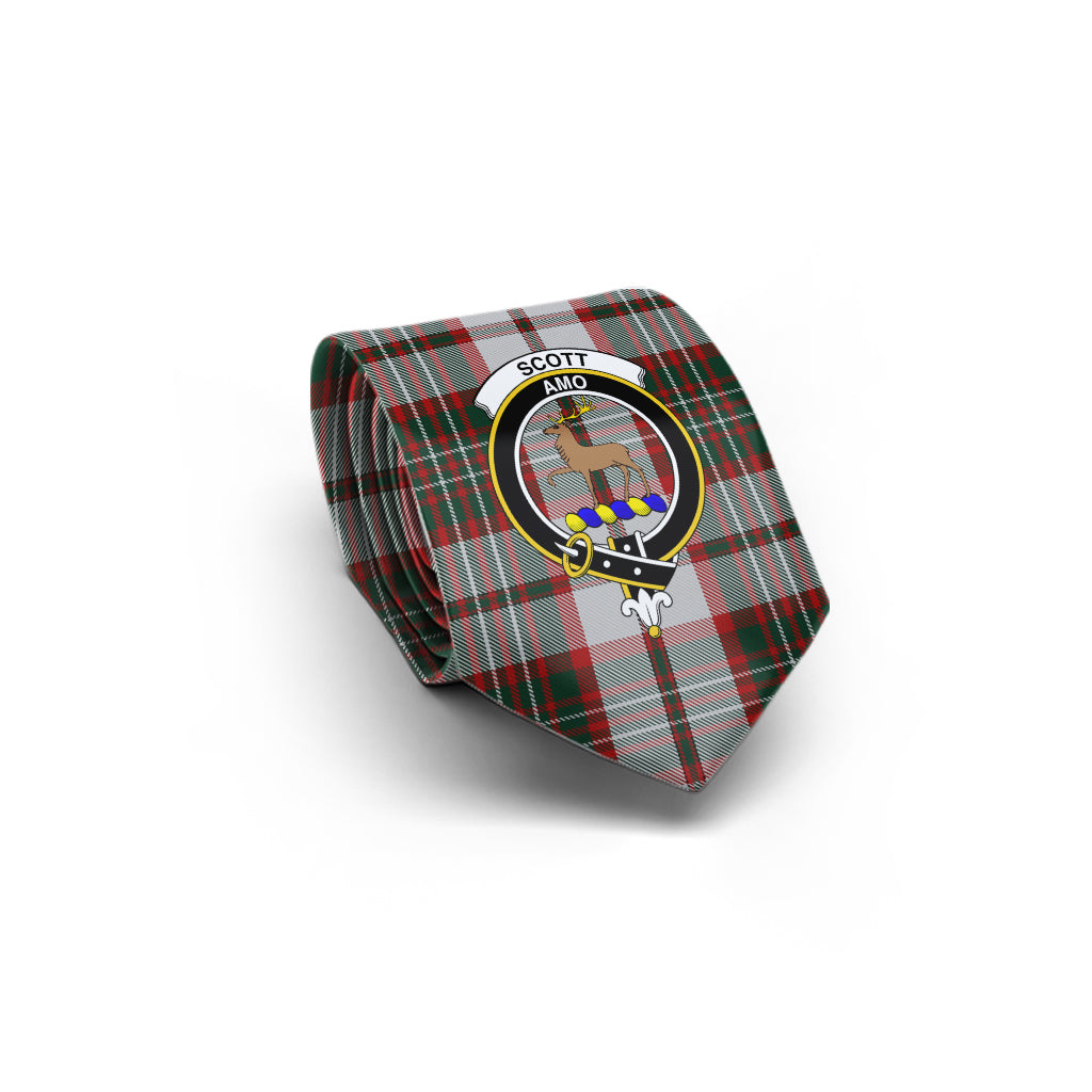 Scott Dress Tartan Classic Necktie with Family Crest - Tartan Vibes Clothing