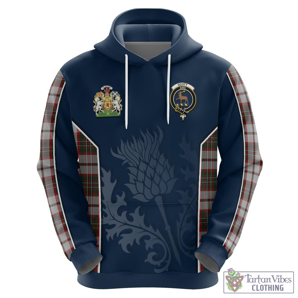 Tartan Vibes Clothing Scott Dress Tartan Hoodie with Family Crest and Scottish Thistle Vibes Sport Style