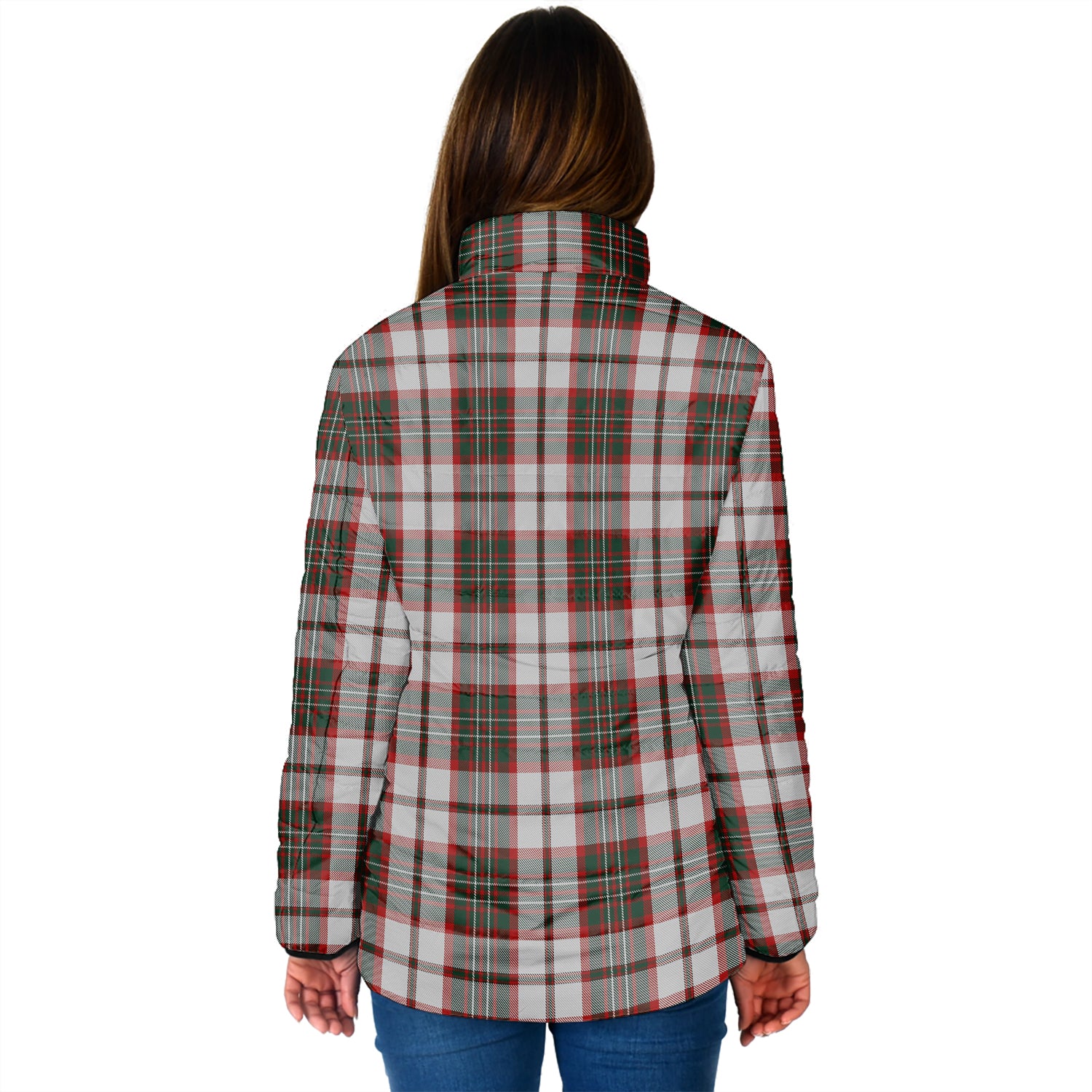 Scott Dress Tartan Padded Jacket with Family Crest - Tartan Vibes Clothing