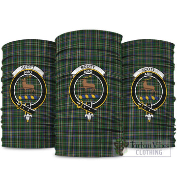 Scott Green Tartan Neck Gaiters, Tartan Bandanas, Tartan Head Band with Family Crest