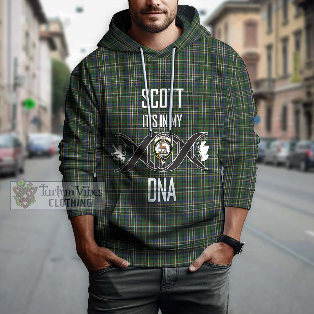 Scott Green Tartan Hoodie with Family Crest DNA In Me Style Pullover Hoodie - Tartanvibesclothing Shop