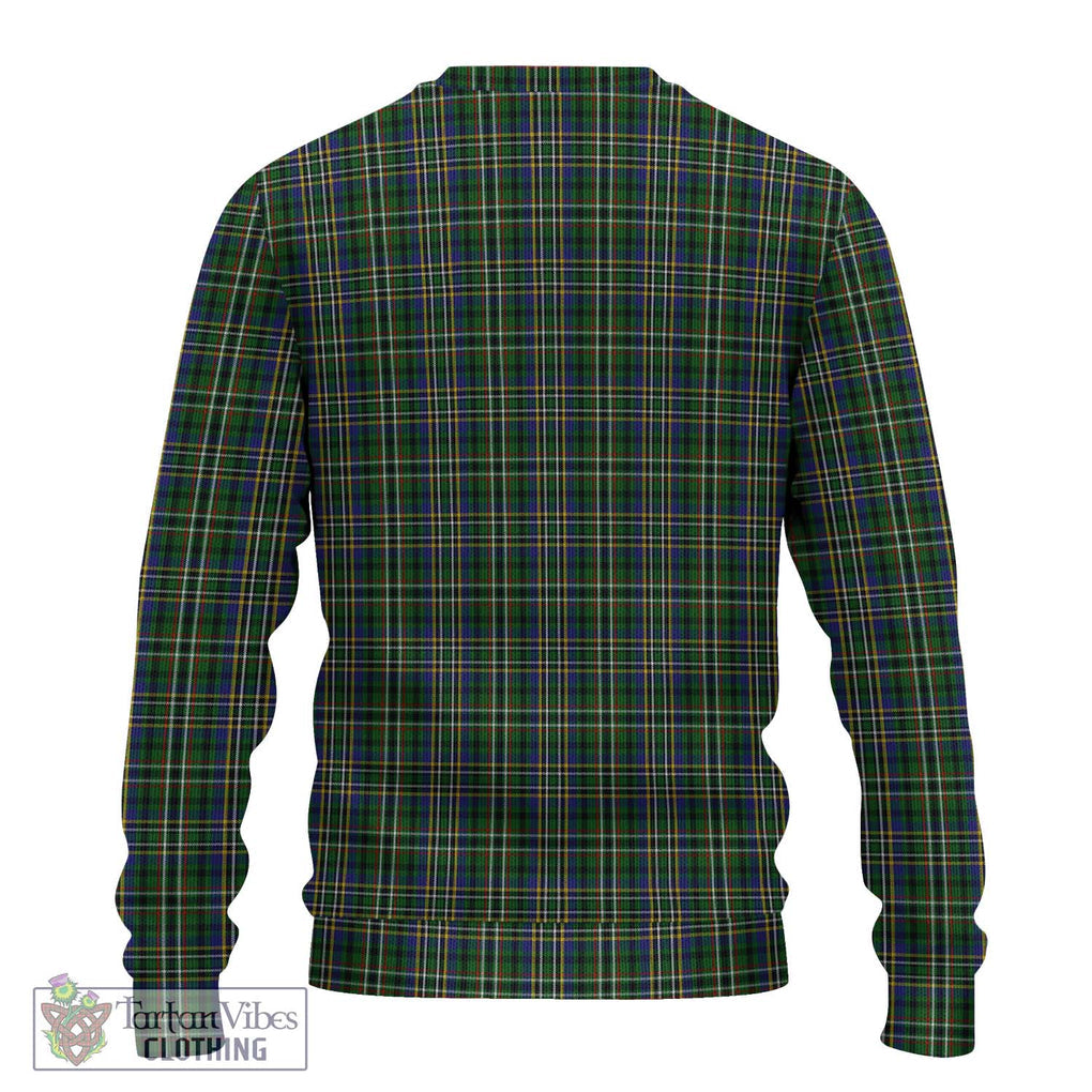 Scott Green Tartan Knitted Sweater with Family Crest DNA In Me Style - Tartanvibesclothing Shop