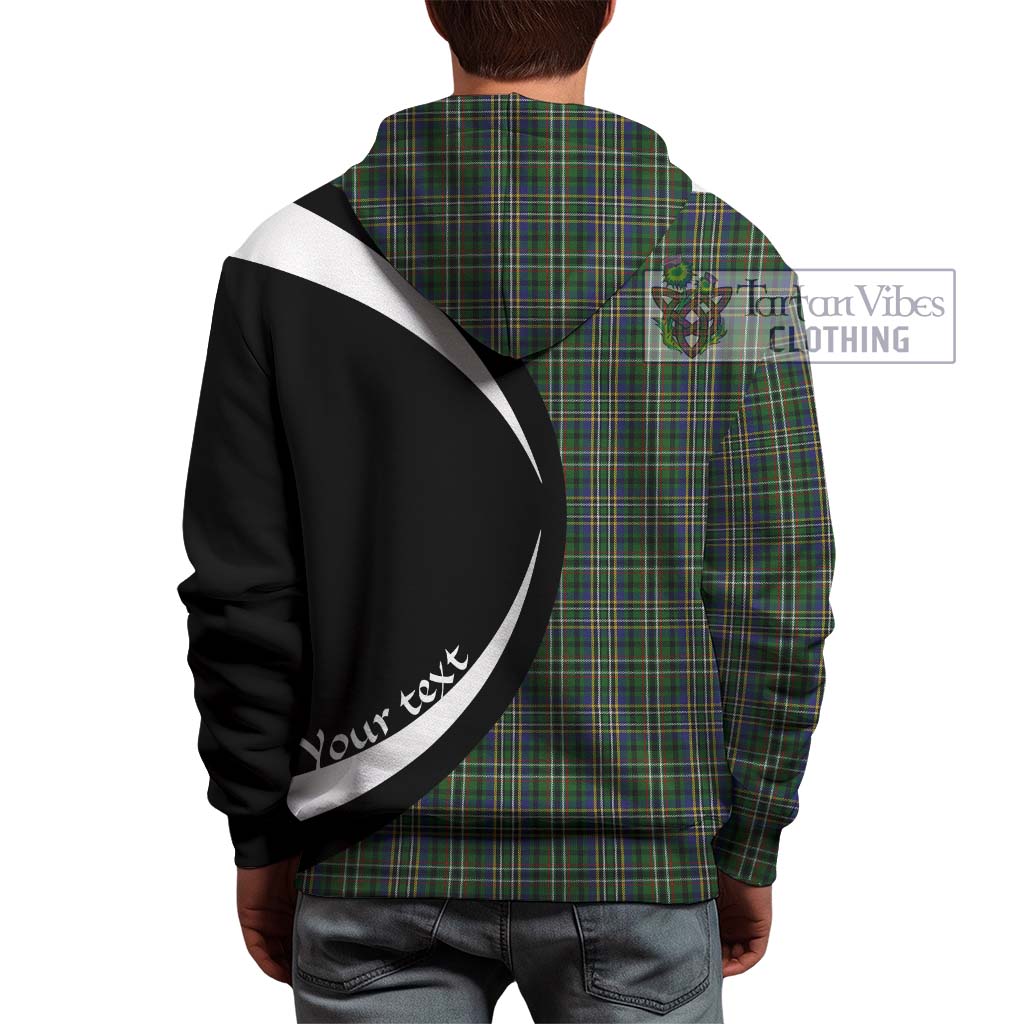 Scott Green Tartan Hoodie with Family Crest Circle Style - Tartan Vibes Clothing