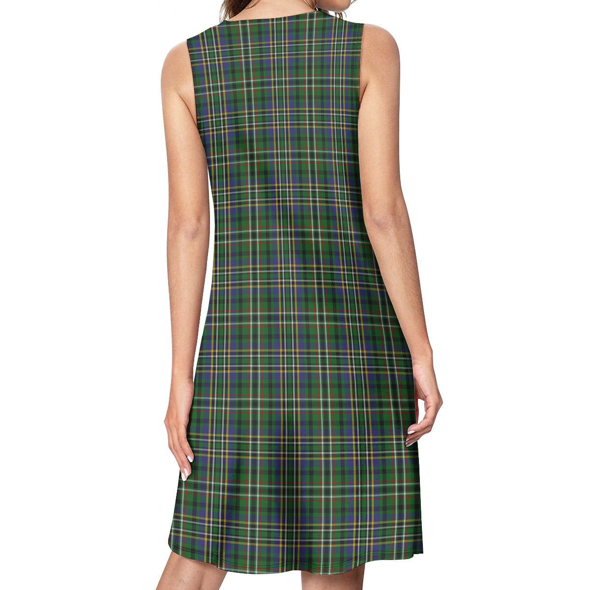 Scott Green Tartan Womens Casual Dresses - Tartanvibesclothing