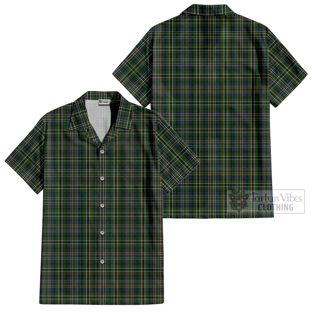 Scott Green Tartan Cotton Hawaiian Shirt Kid - Tartanvibesclothing Shop