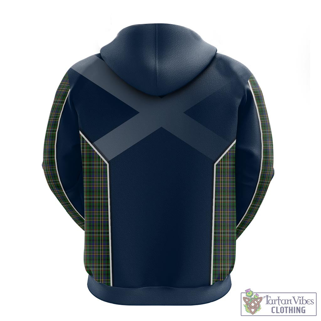 Tartan Vibes Clothing Scott Green Tartan Hoodie with Family Crest and Lion Rampant Vibes Sport Style